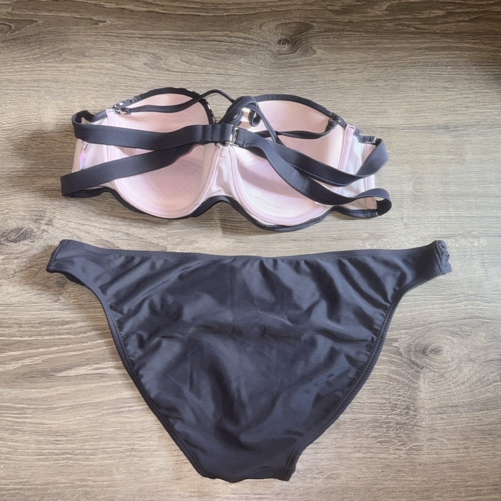 Xhilaration purple and gray kaleidoscope bathing suit - Picture 2 of 2